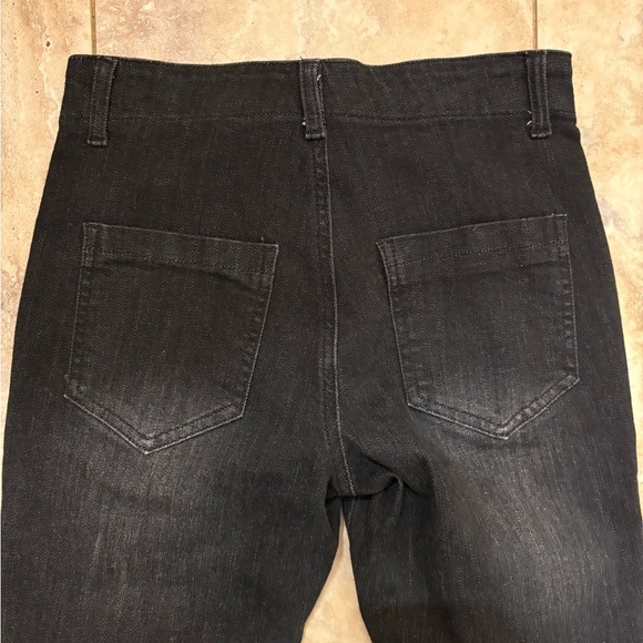 AP.NY Crop Military Jogger Jeans Black Wash Size 2 - Picture 6 of 8